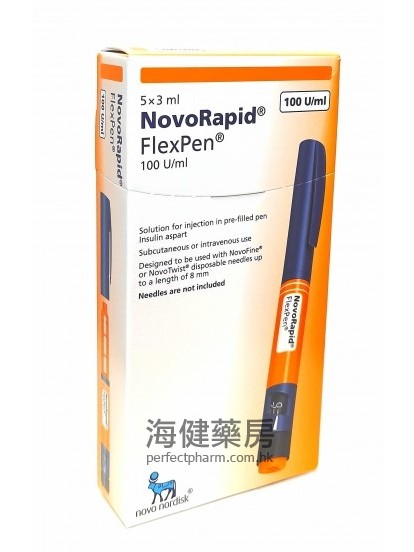 NovoRapid Flexpen 100U per ml 3mlx5pens 