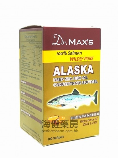 美国麦氏深海鱼油和卵磷脂 Alaska Fish Oil and Lecithin 100Softgels 