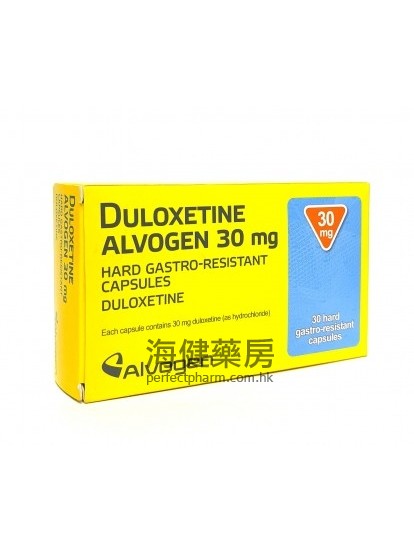 Duloxetine Alvogen 30mg 30Hard Capsules 