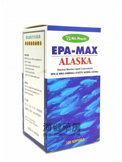 亚拉斯加深海鱼油 EPA-MAX Alaska 100Softgels 