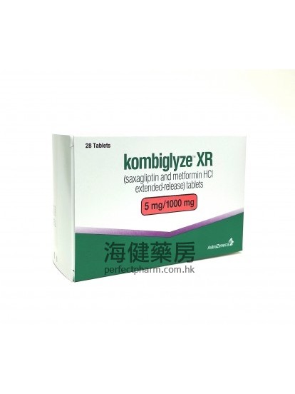 Kombiglyze XR 5mg:1000mg 28Tablets 