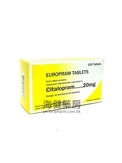 Europram 20mg Citalopram 100Tablets 