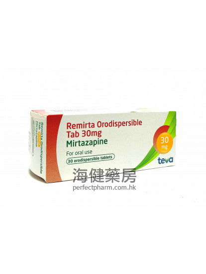 Remirta 30mg Mirtazapine 30 orodispersible Tablets 