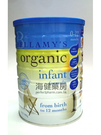 贝拉美有机奶粉 1 号 Bellamy's Organic Infant Formula 900g