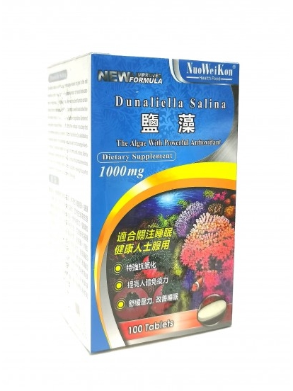 诺维康盐藻 NuoWeiKon Dunaliella Salina 1000mg 100Tablets 