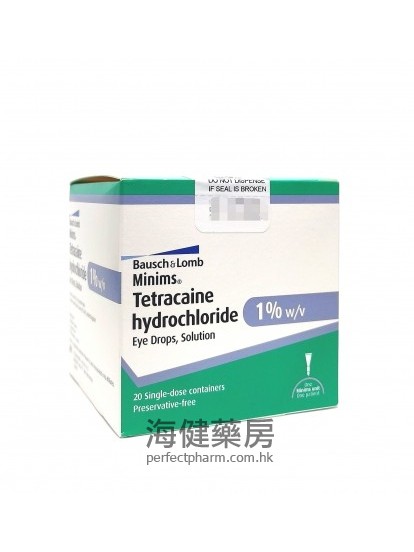 Tetracaine Hydrochloride 1% Eye Drops 20's 