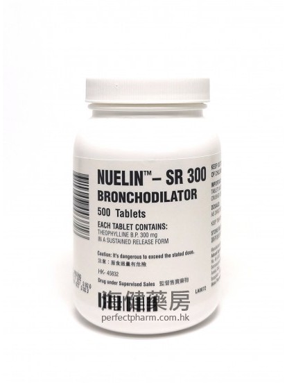 茶鹼 Nuelin SR 300mg 500Tablets 