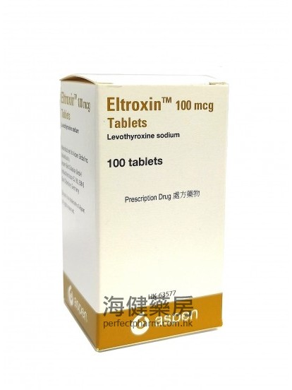 左旋甲状腺素 Eltroxin (Levothyroxine) 100mcg 100Tablets 