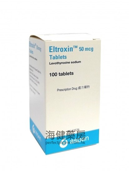 左旋甲状腺素 Eltroxin (Levothyroxine) 50mcg 100Tablets