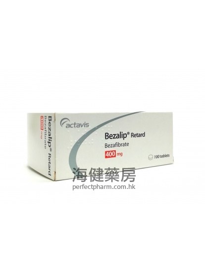 Bezalip Retard 400mg (Bezafibrate) 100Tablets 