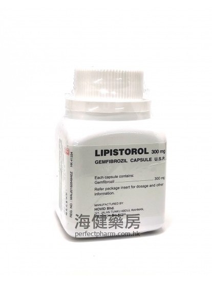 Lipistorol 300mg (Gemfibrozil) 100Capsules 