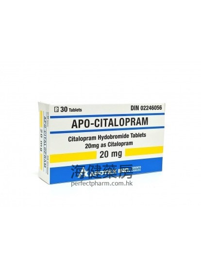 Apo-Citalopram 20mg 30Tablets 西酞普蘭