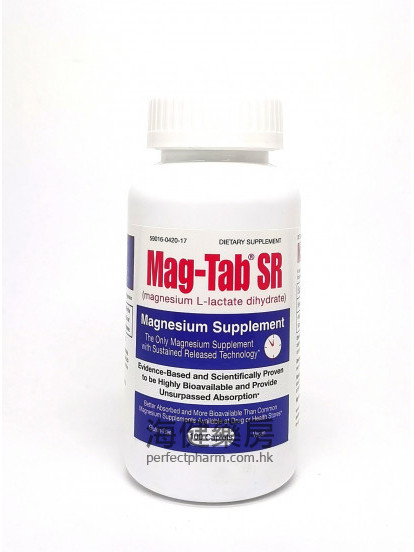 镁片（乳酸镁缓释片）Mag-Tab SR 100Caplets