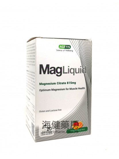 檸檬酸鎂 MagLiquid 815mg 15ml 20Liquid Sachets 