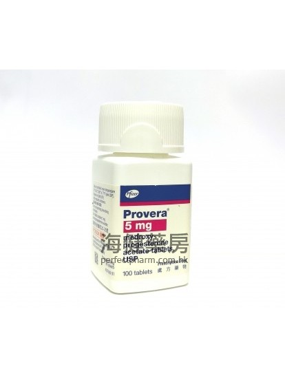 Provera 5mg 100Tablets Pfizer 