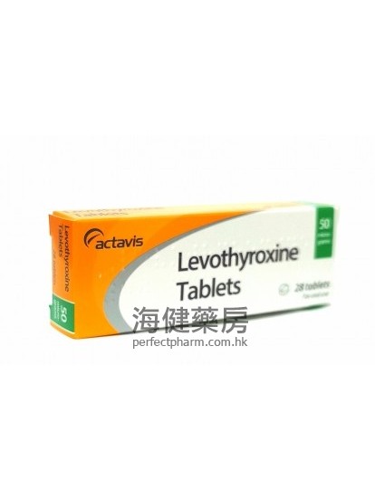 Levothyroxine 50mcg 28Tablets 左旋甲状腺素