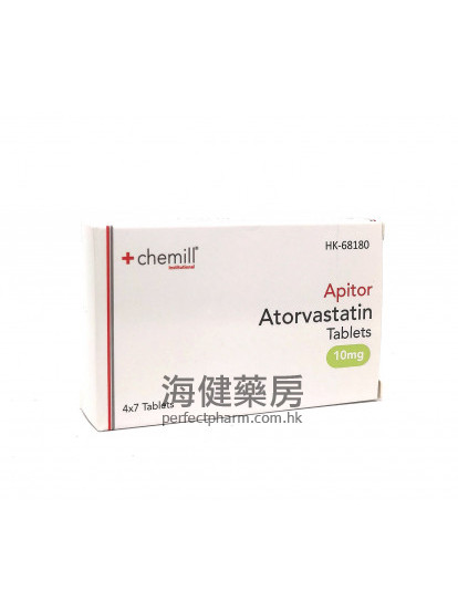 Chemill Apitor (Atorvastatin) 10mg 28Tablets 